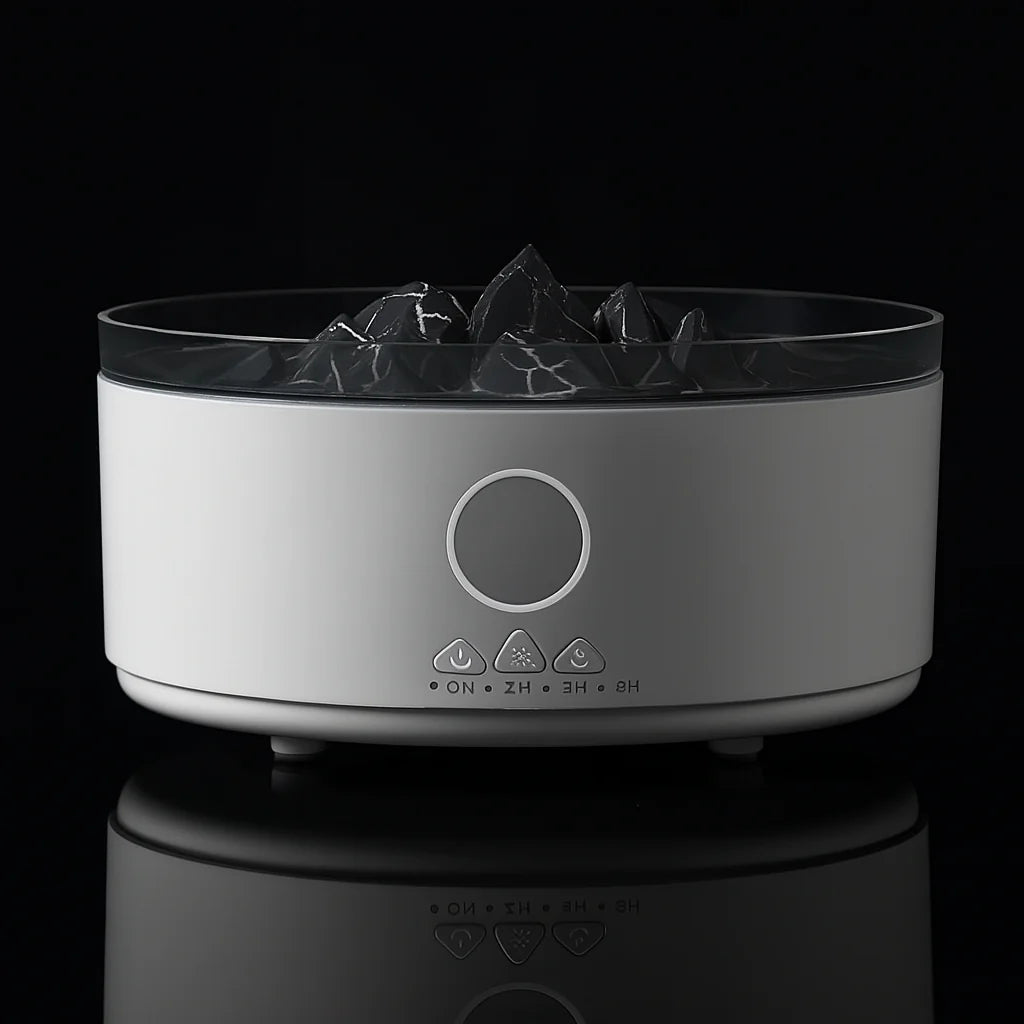 Volcano Humidifier, 300ML Essential Oil Diffuser with Jellyfish Mist and 3 Color Lights, Remote Controlled